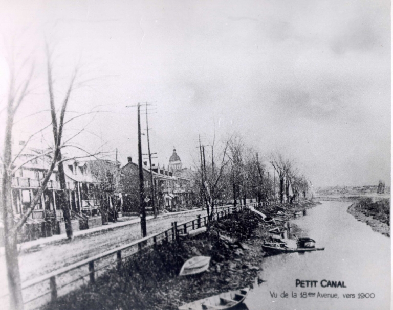 The Old Canal, looking east, near 18th Avenue, 1890 