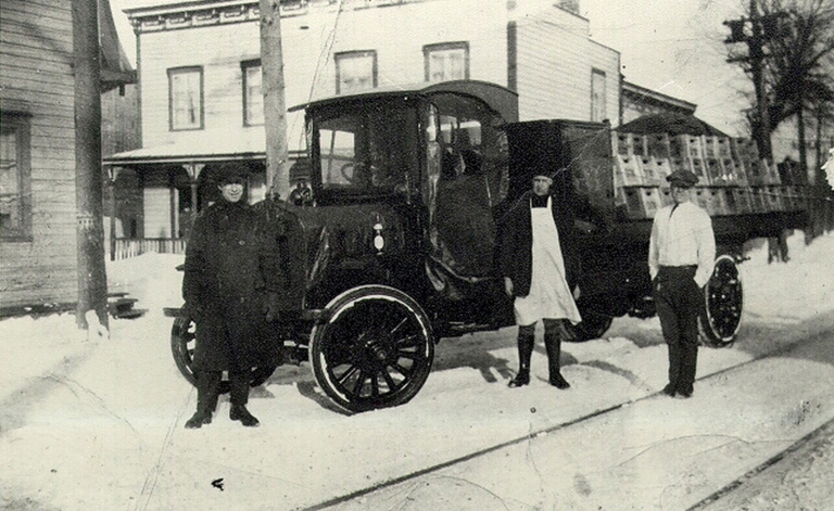  Beer delivery men, about 1910 