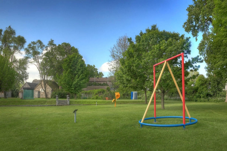   In the foreground: Trilogie, by Jacques Carpentier, 1985. Musée de Lachine grounds. 