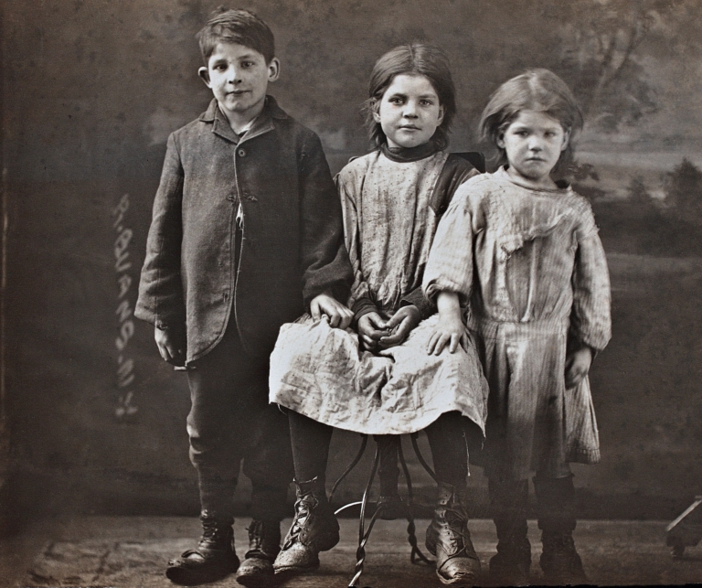  Goose Village children. Circa 1910.