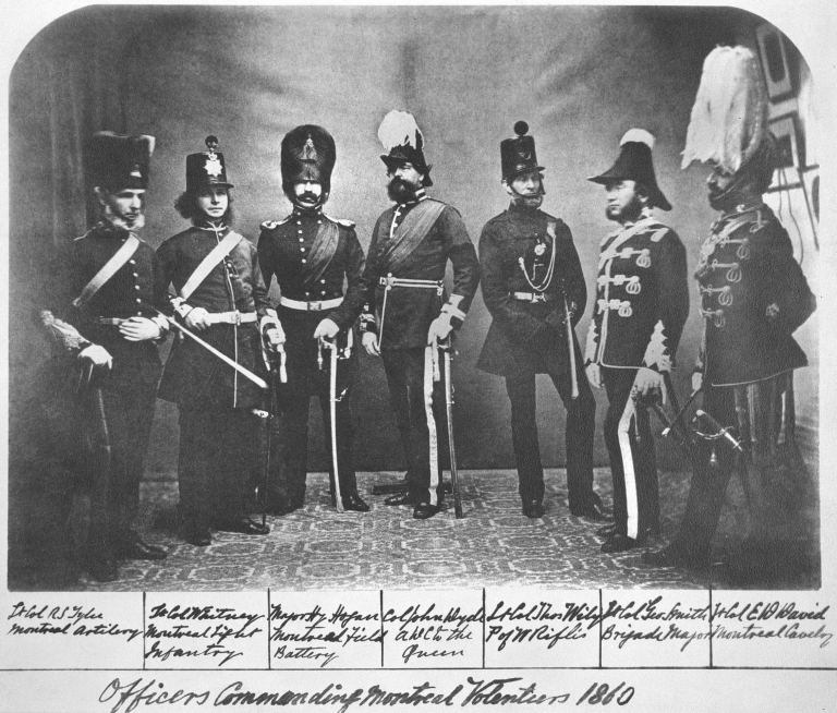 Officers commanding Montreal Volunteers, Montreal, QC, 1860 