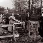 The chore of crushing flax on île Saint-Paul in 1940