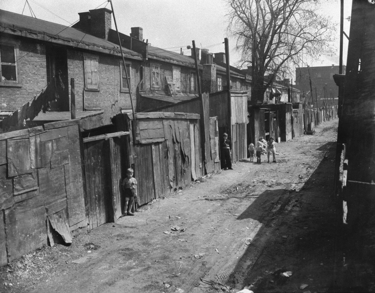An alley in Pointe-Saint-Charles April 25, 1946, by Richard Arless